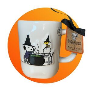 Rae Dunn x Peanuts Halloween SNOOPY Witch's Brew Double Sided Mug Coffee Cup NWT